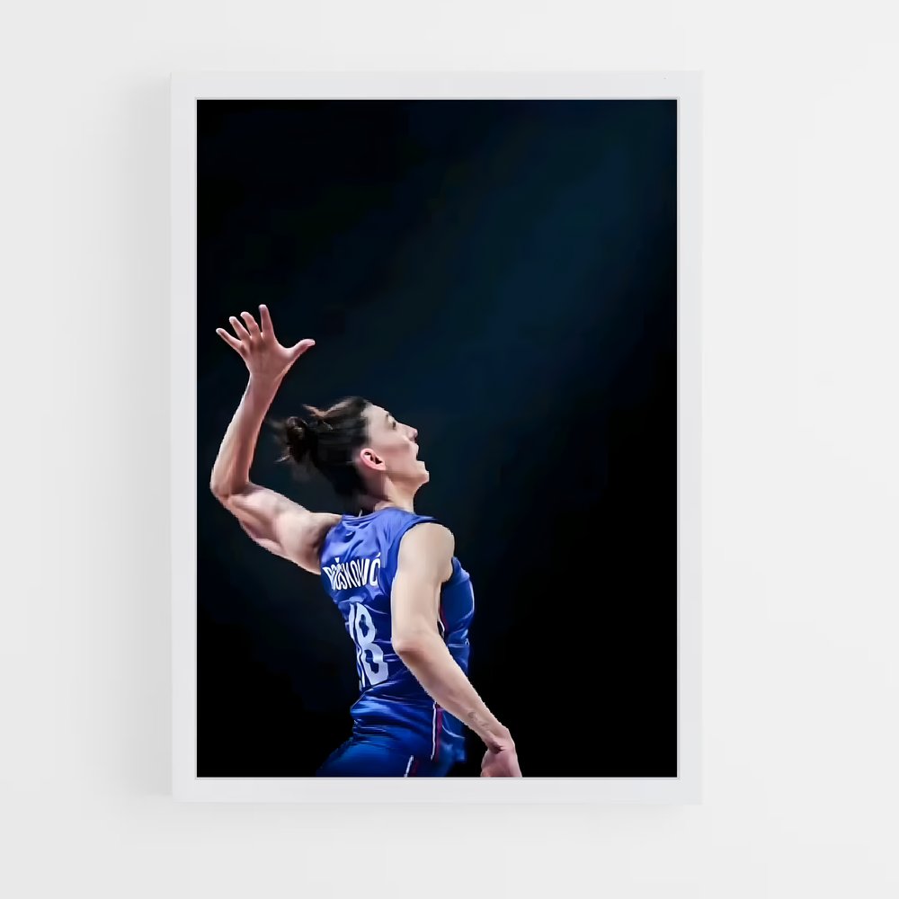 Poster Tijana boskovic concentrée – affiche Volleyball (vue 3)